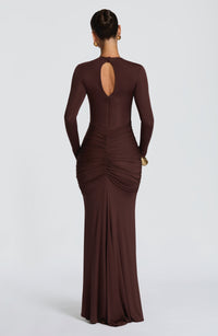 Vestido Maxi de Cuello Alto Ximena