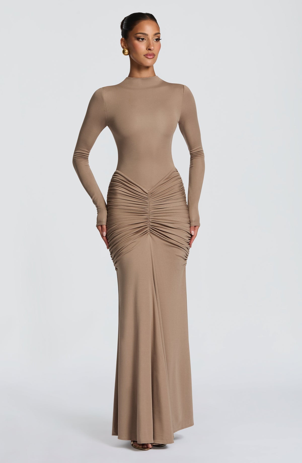 Vestido Maxi de Cuello Alto Ximena