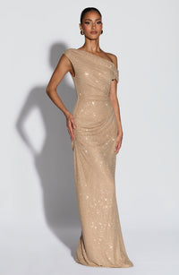 Vestido Maxi con Brillo Jimena