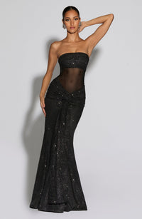 Vestido Maxi con Brillo Silvia