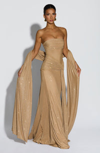 Vestido Maxi con Brillo Silvia