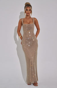 Vestido Maxi con Brillo Valentina Irene