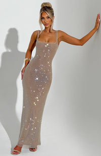 Vestido Maxi con Brillo Valentina Marta
