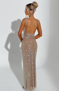 Vestido Maxi con Brillo Valentina Irene