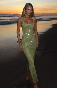 Vestido Maxi con Brillo Valentina Irene