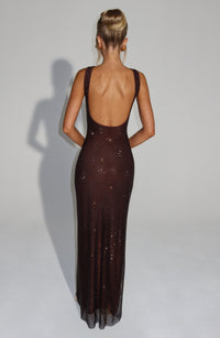 Vestido Maxi con Brillo Valentina Irene