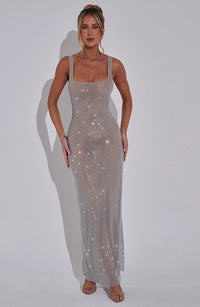 Vestido Maxi con Brillo Valentina Irene