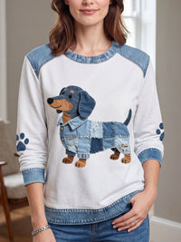 Sudadera Gráfica sin Capucha Estampado Perro