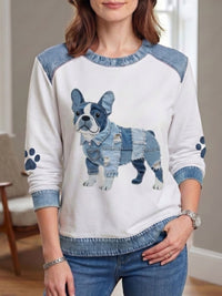 Sudadera Gráfica sin Capucha Estampado Perro