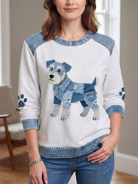 Sudadera Gráfica sin Capucha Estampado Perro