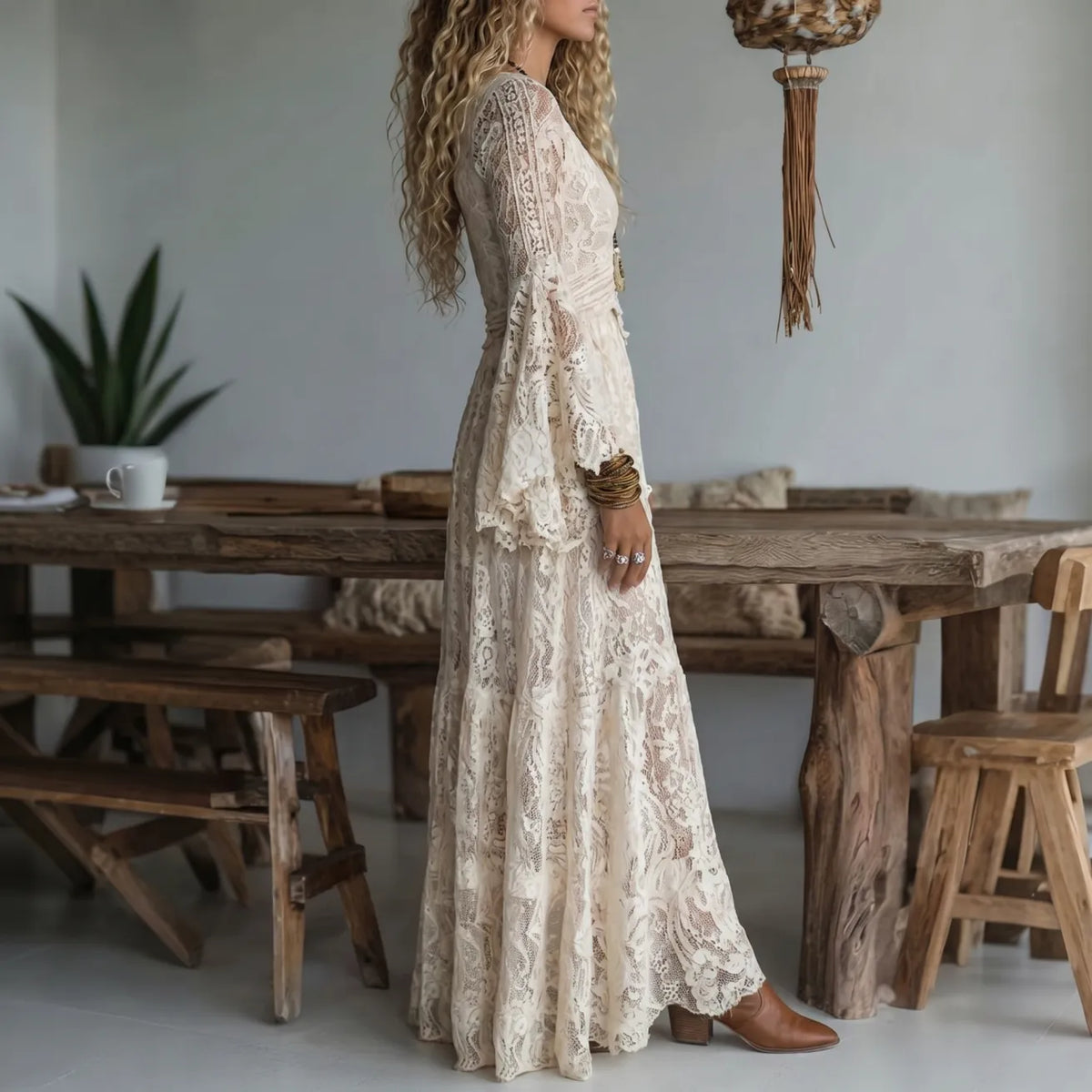 Vestido Maxi Sirena Vintage