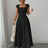 Vestido Largo Línea A Cuadrado