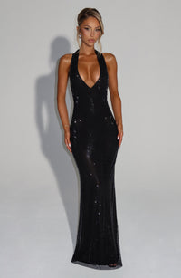 Vestido Maxi con Brillo Aroa