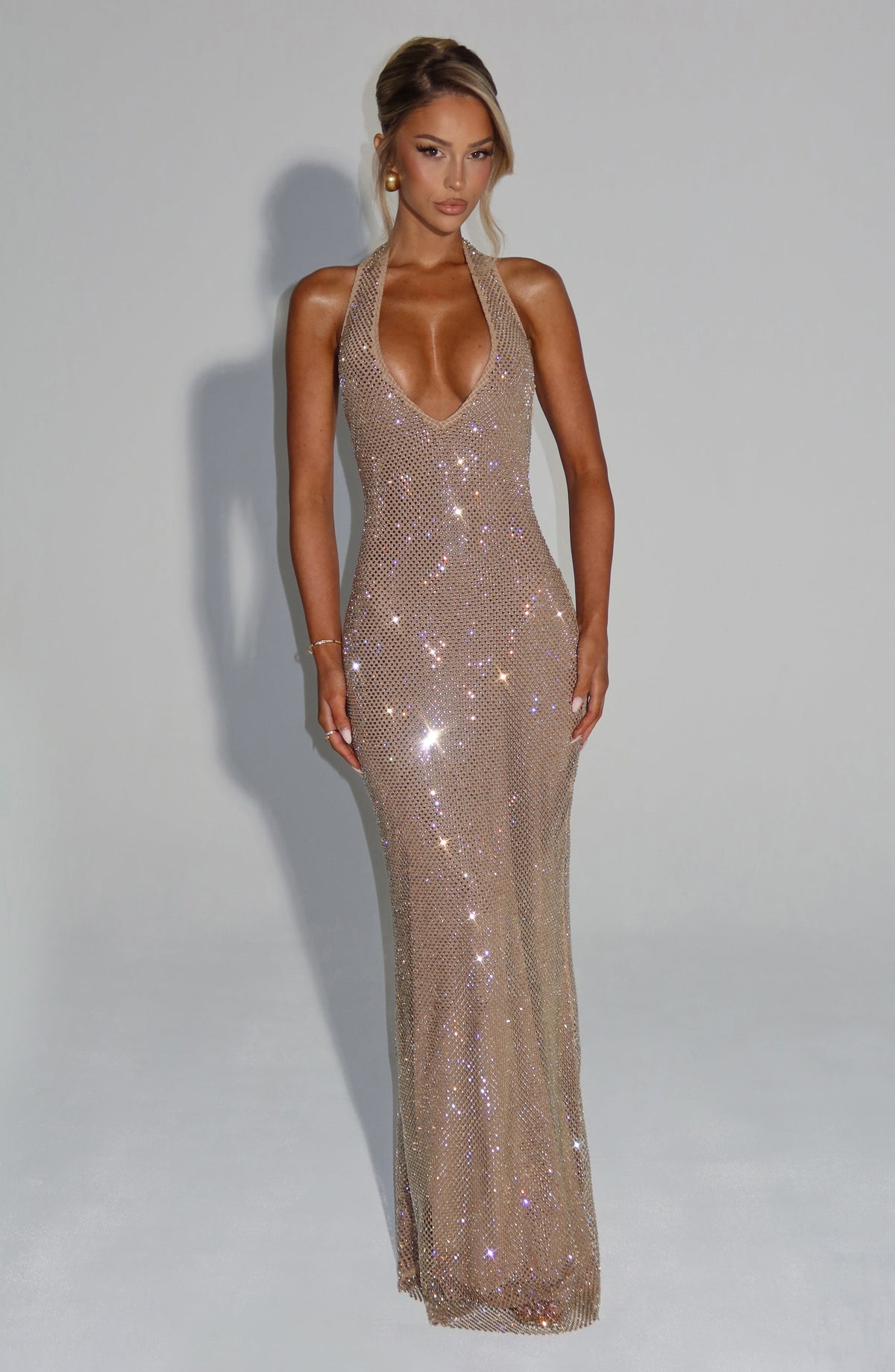 Vestido Maxi con Brillo Aroa