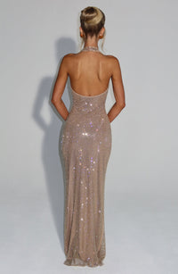 Vestido Maxi con Brillo Aroa