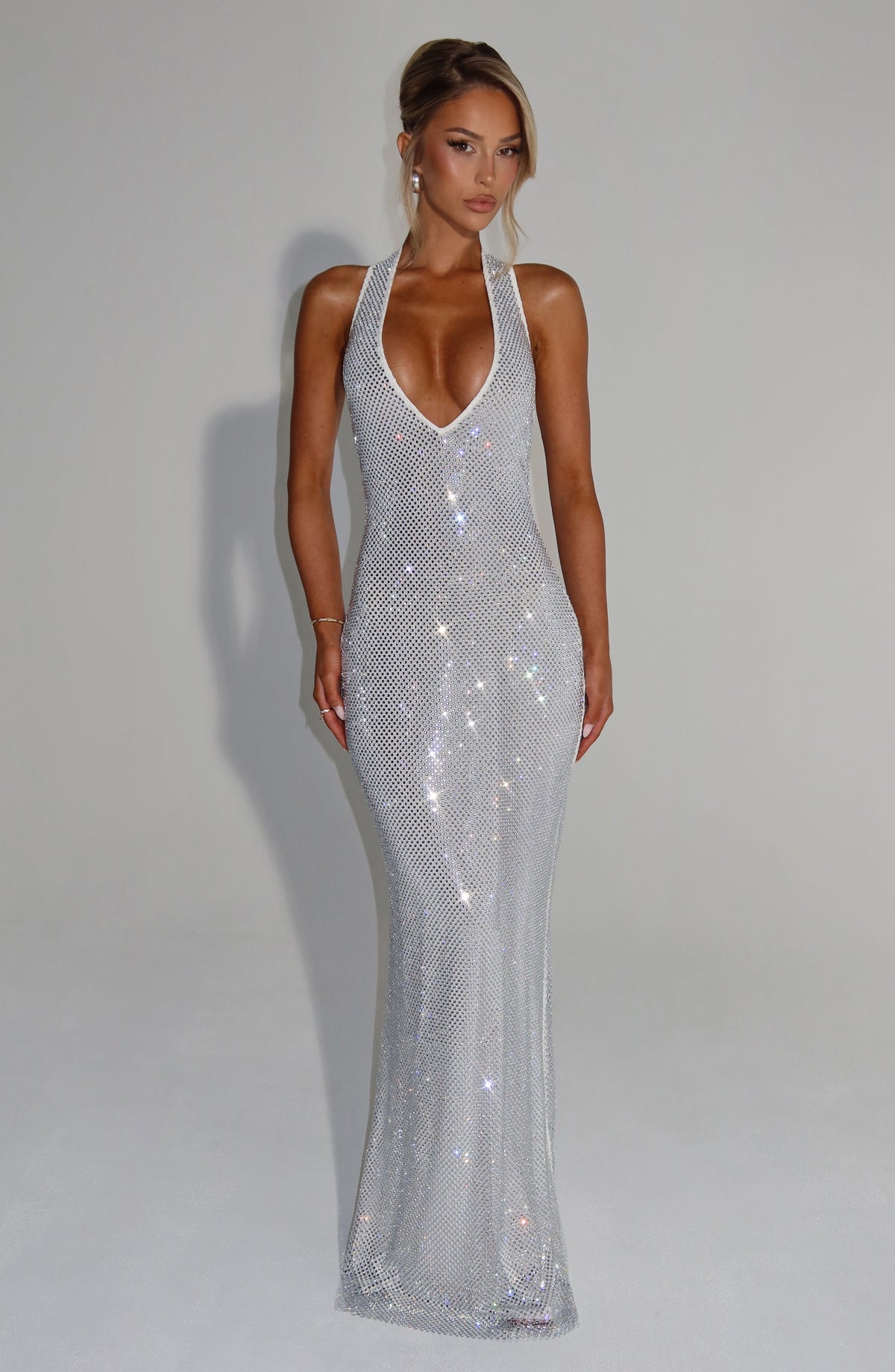 Vestido Maxi con Brillo Aroa