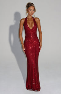 Vestido Maxi con Brillo Aroa