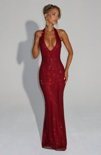 Vestido Maxi con Brillo Aroa