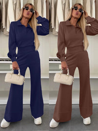 Conjunto Blazer Cruzado Pantalón Ancho