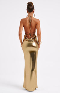 Vestido Maxi con Brillo Regina