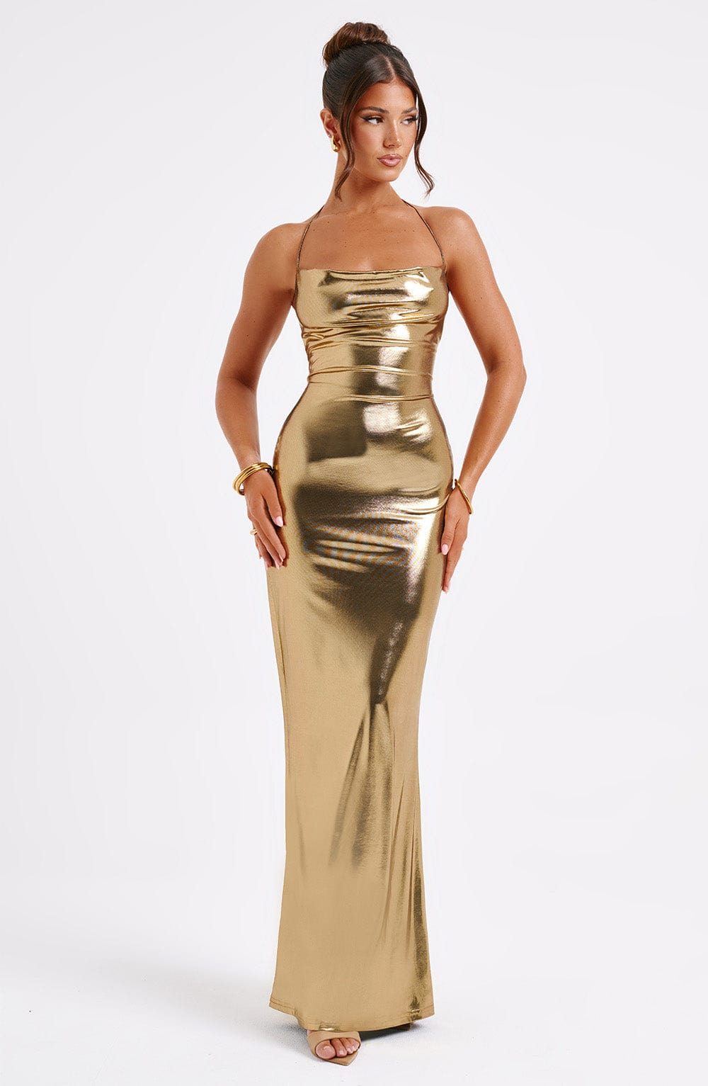 Vestido Maxi con Brillo Regina