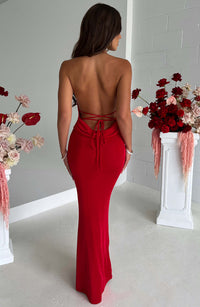 Vestido Maxi de Escote Drapeado Gala