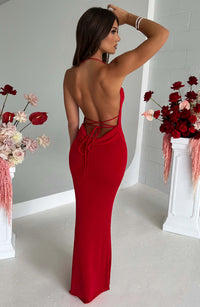 Vestido Maxi de Escote Drapeado Gala