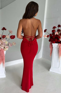 Vestido Maxi de Escote Drapeado Gala