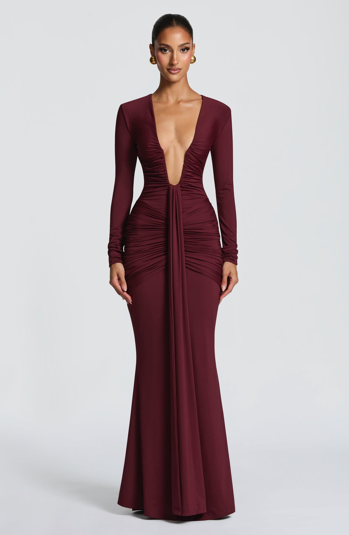 Vestido Maxi Drapeado Greta