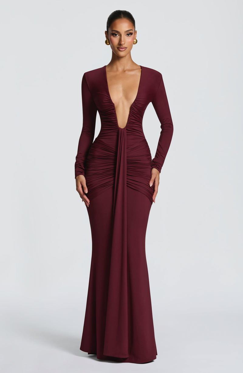 Vestido Maxi Drapeado Greta