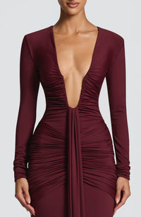 Vestido Maxi Drapeado Greta