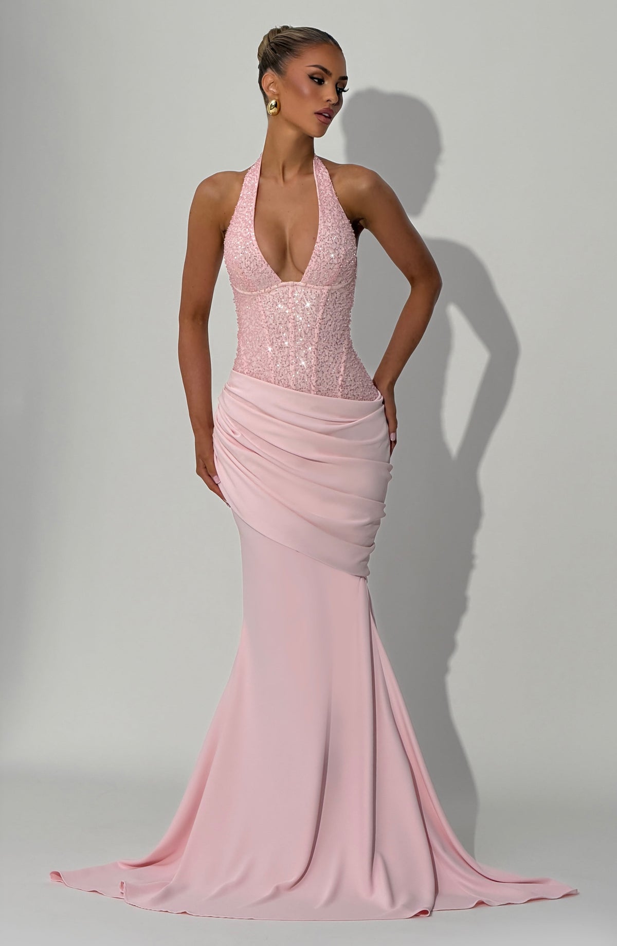 Vestido Maxi con Brillo Estrella