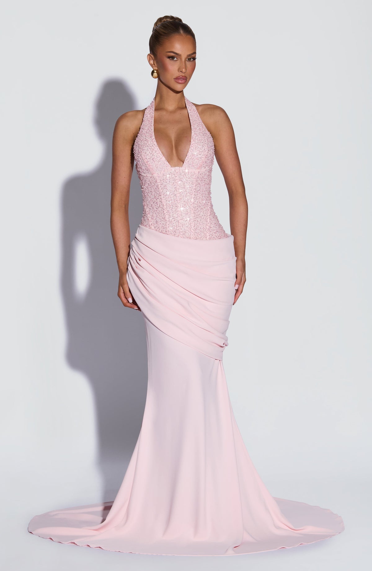 Vestido Maxi con Brillo Estrella