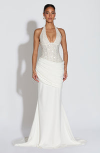 Vestido Maxi con Brillo Estrella