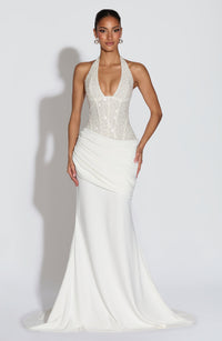 Vestido Maxi con Brillo Estrella