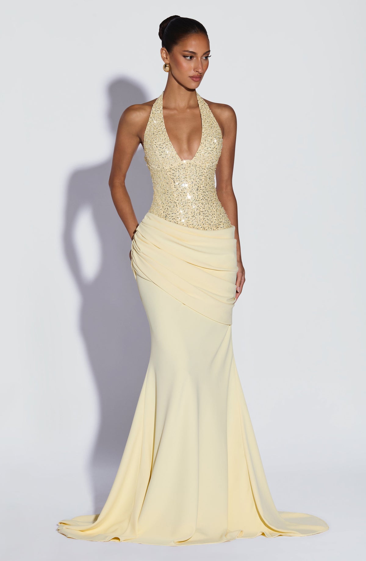 Vestido Maxi con Brillo Estrella