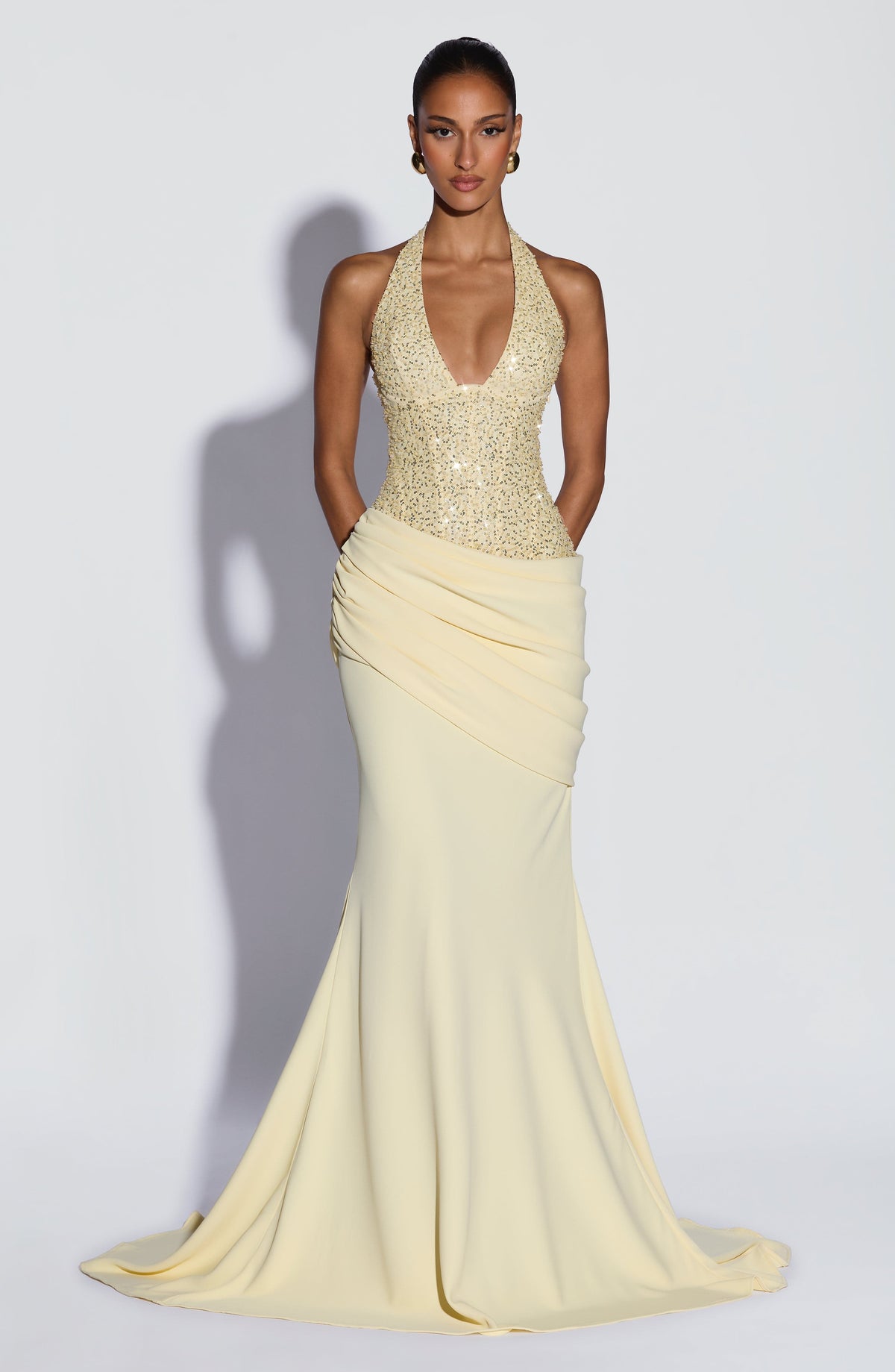 Vestido Maxi con Brillo Estrella