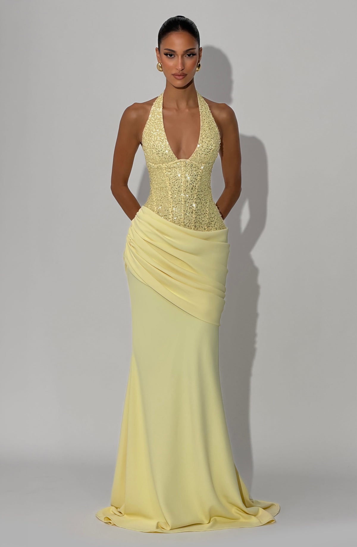 Vestido Maxi con Brillo Estrella