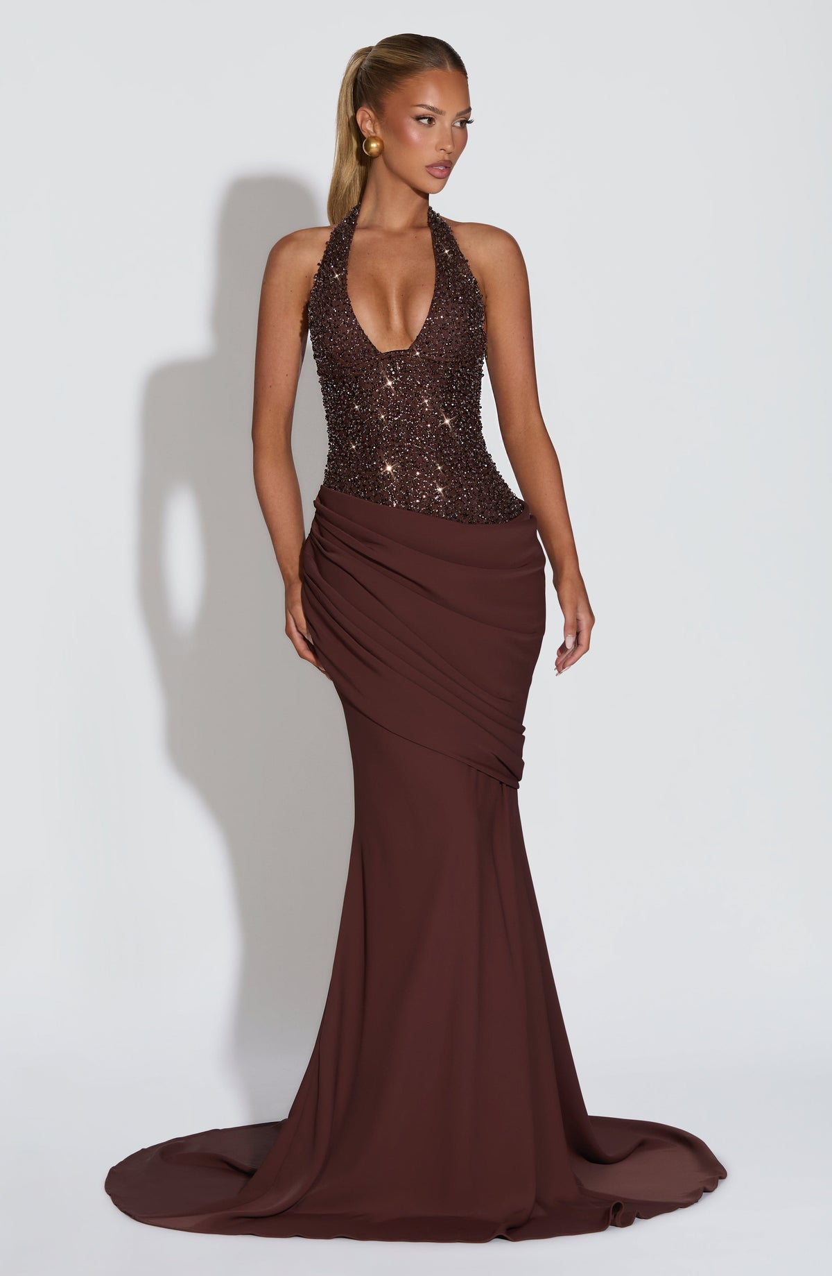 Vestido Maxi con Brillo Estrella