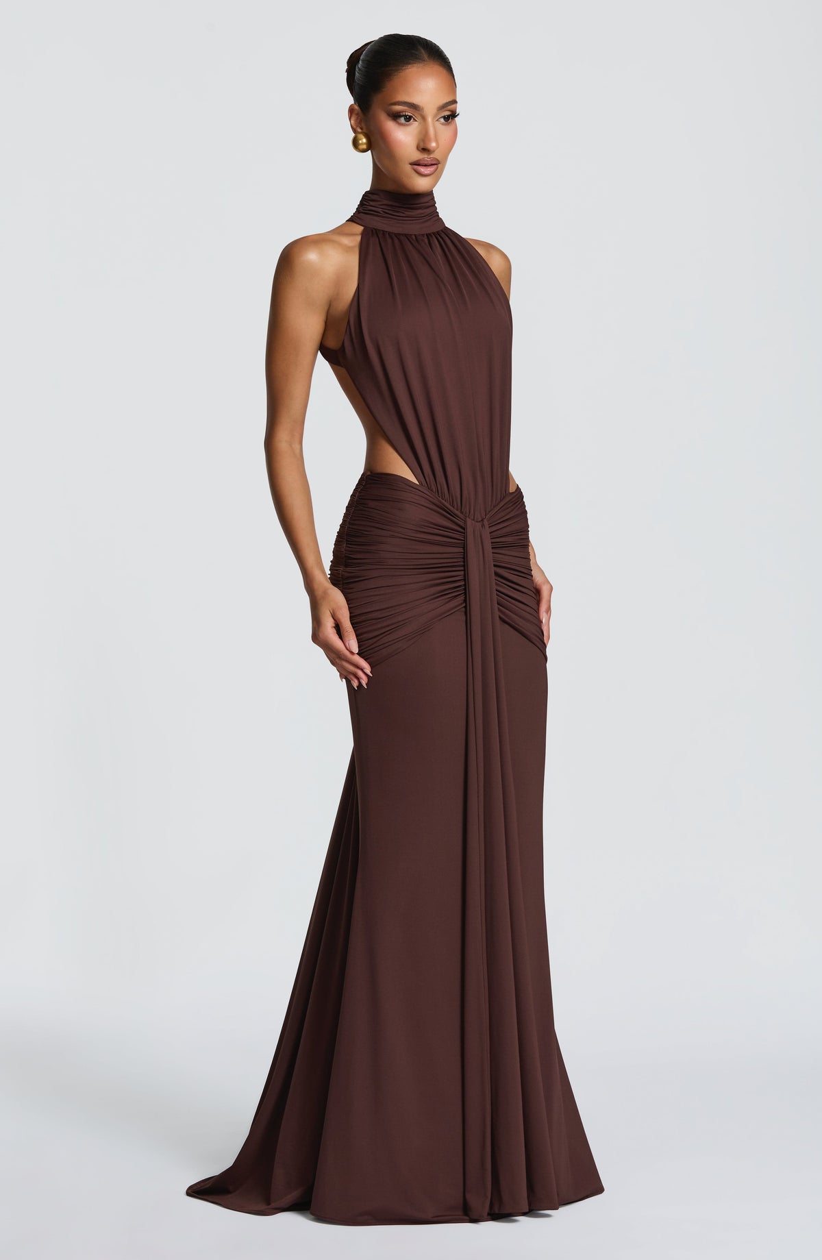 Vestido Maxi de Cuello Alto Nadia