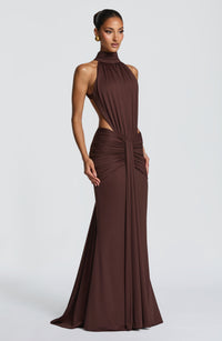 Vestido Maxi de Cuello Alto Nadia