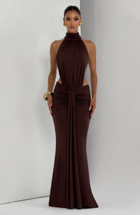 Vestido Maxi de Cuello Alto Silvia