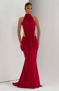 Vestido Maxi de Cuello Alto Nadia