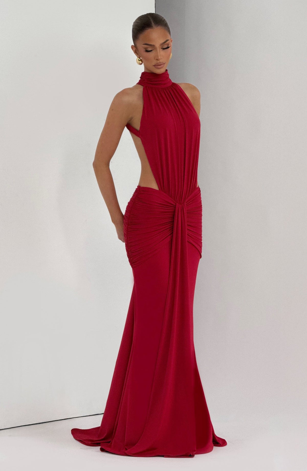 Vestido Maxi de Cuello Alto Nadia