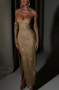 Vestido Maxi con Brillo Camila