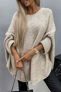Jersey de Manga Murciélago Oversize Cuello Redondo