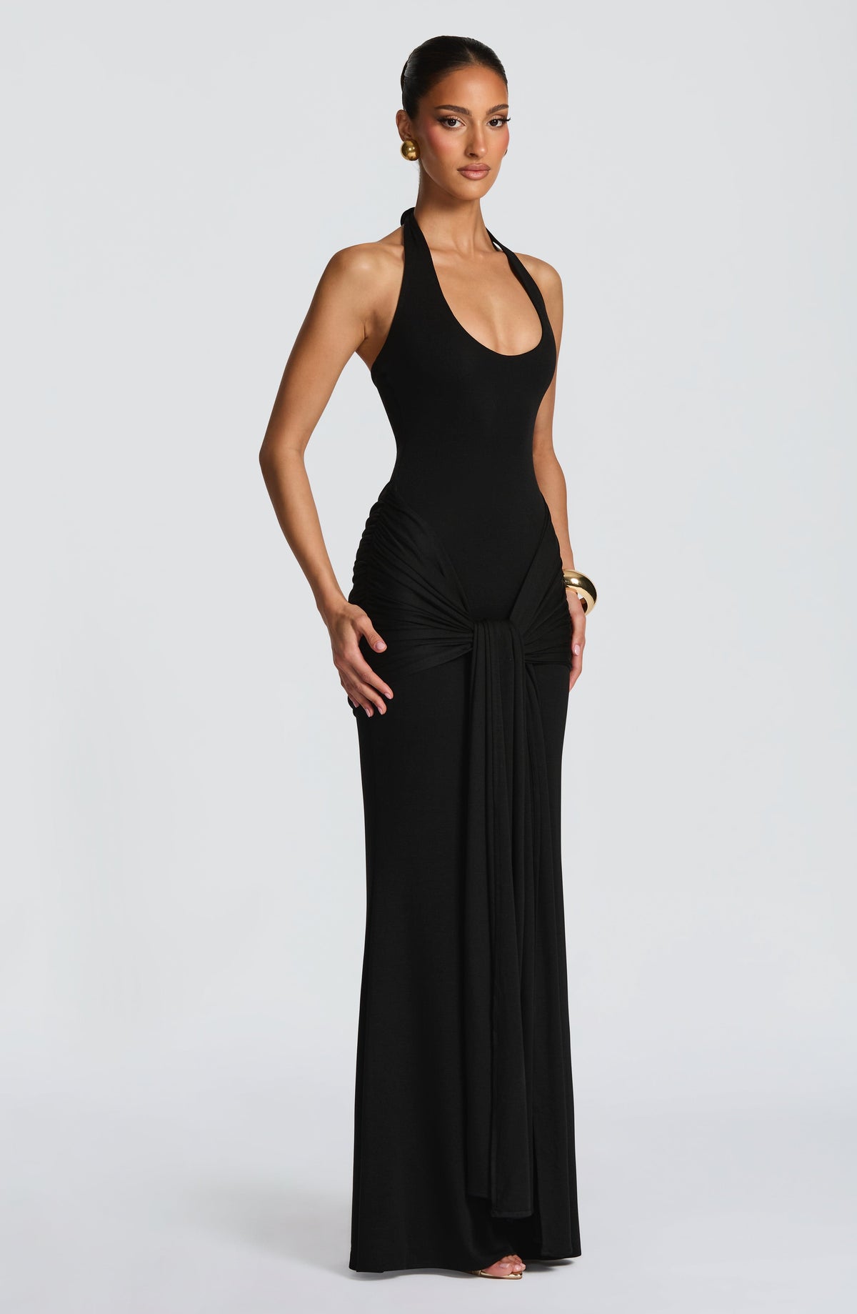 Vestido Maxi Halter Rosa