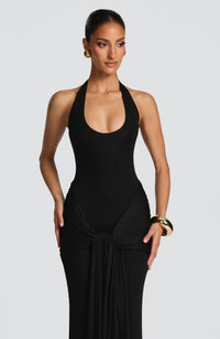 Vestido Maxi Halter Rosa
