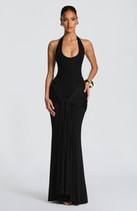 Vestido Maxi Halter Rosa