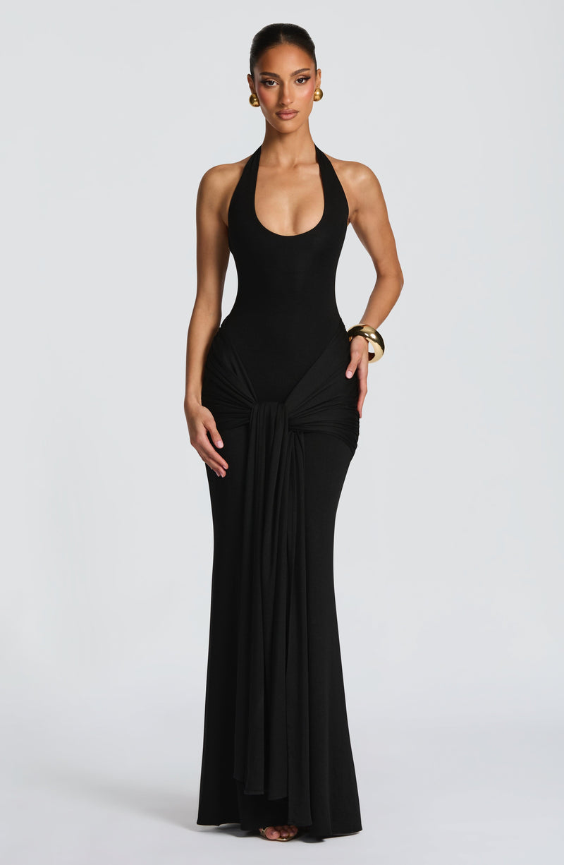 Vestido Maxi Halter Rosa